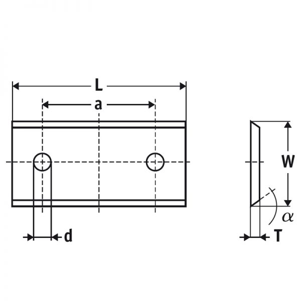 Measurments_wisselmes met 2 gaten en 2 snijkanten