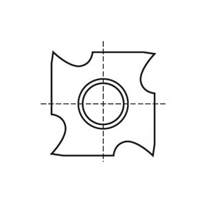 Wisselmes met 1 gat en 4 snijkanten-9